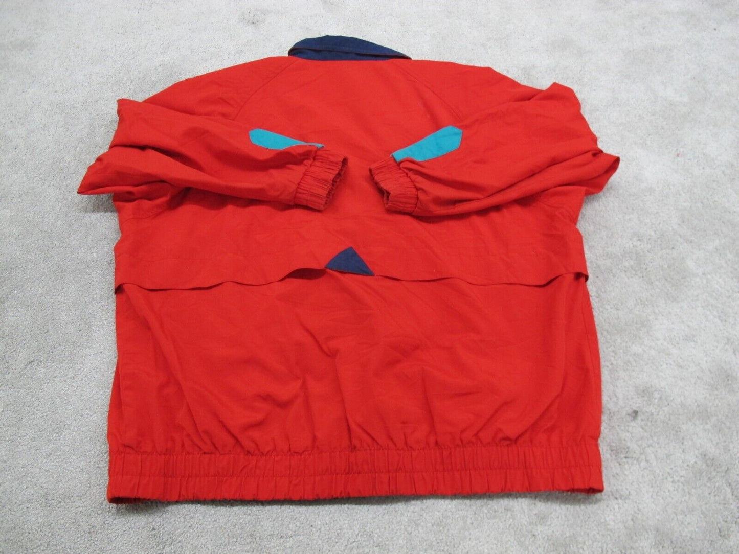 London Fog Mens Utility Jacket Full Zip Up Long Sleeves Pockets Red Size Large