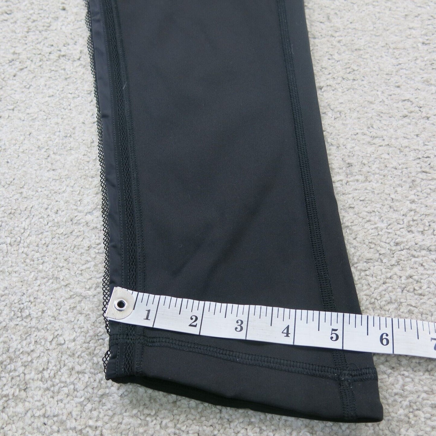 Vintage Womens Leggings Ultra Low Rise Hight Waist Skinny Black Size 6