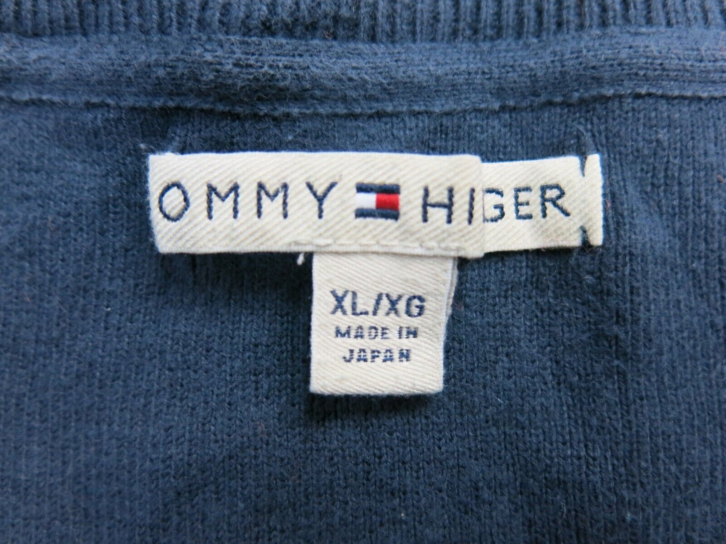 Tommy Hilfiger Women Pullover Sweater Knitted Round Neck 3/4 Sleeve Blue SZ XL