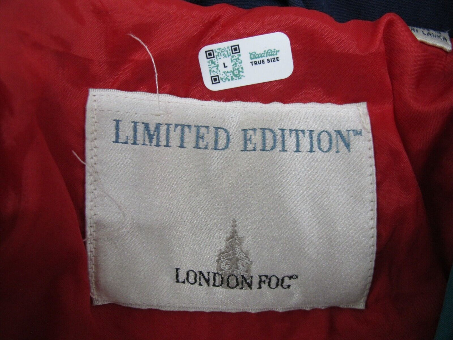 London Fog Mens Utility Jacket Full Zip Up Long Sleeves Pockets Red Size Large
