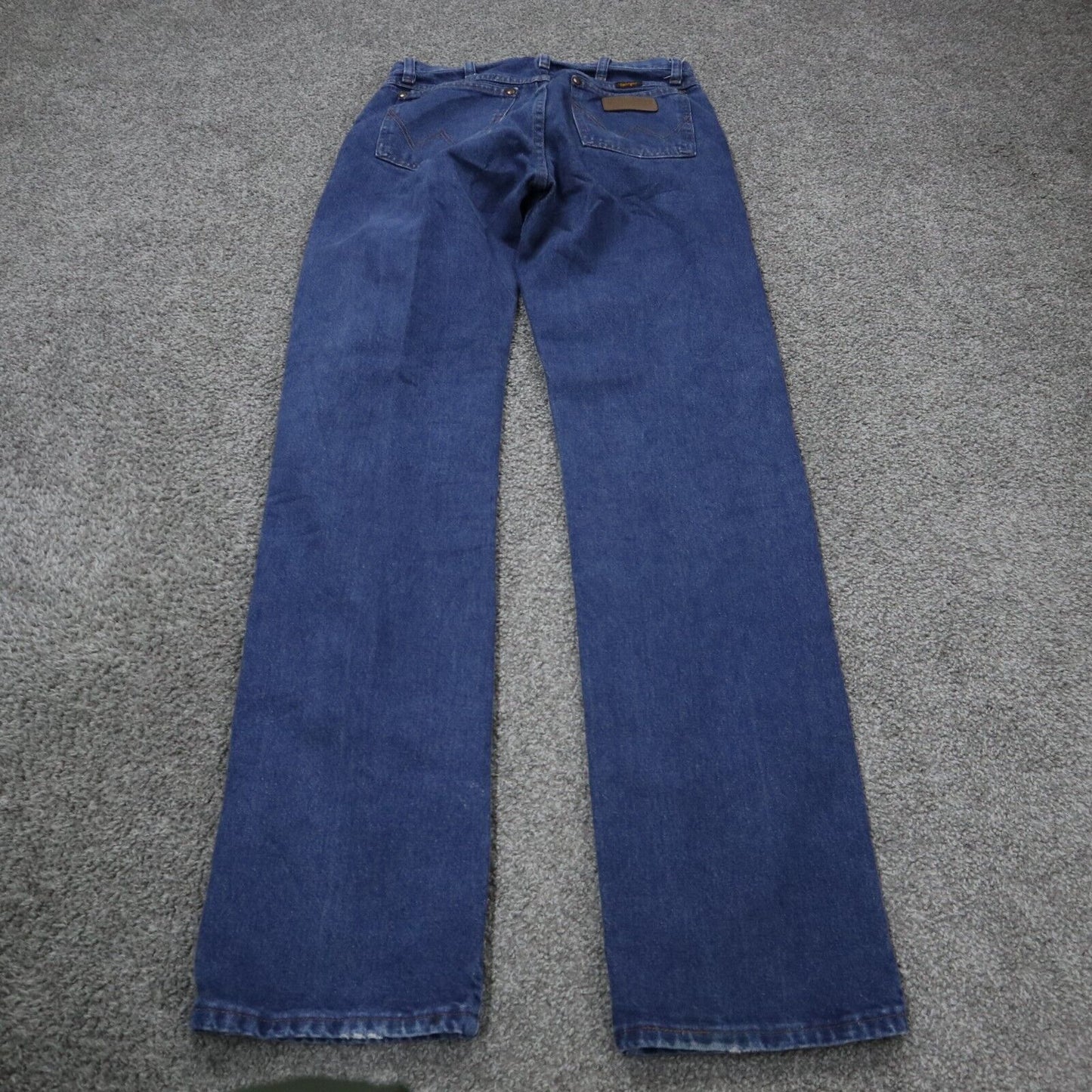 Wrangler Mens Jeans Straight Leg Denim 100 Cotton Mid Rise Blue Size W31XL30
