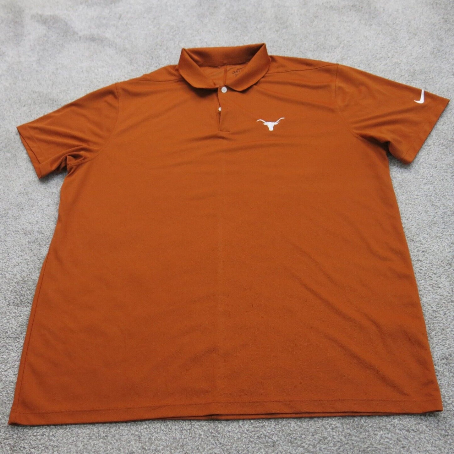 Nike Mens Dri Fit Pullover Polo T Shirt Short Sleeve Orange Size XL