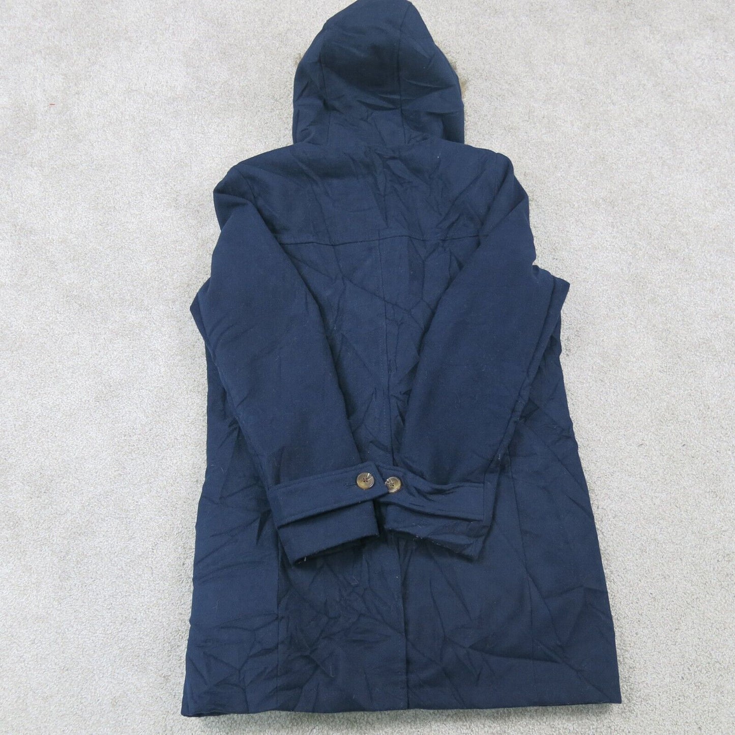 Old Navy Womens Parka Coat Jacket Long Sleeves Buckle Closure Blue Size Medium