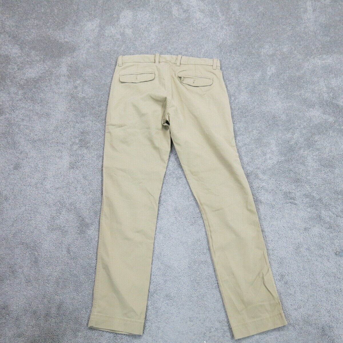 GAP Mens Pant Slim Straight Leg Chino Mid Rise Slash Pockets Khaki Size W32XL32