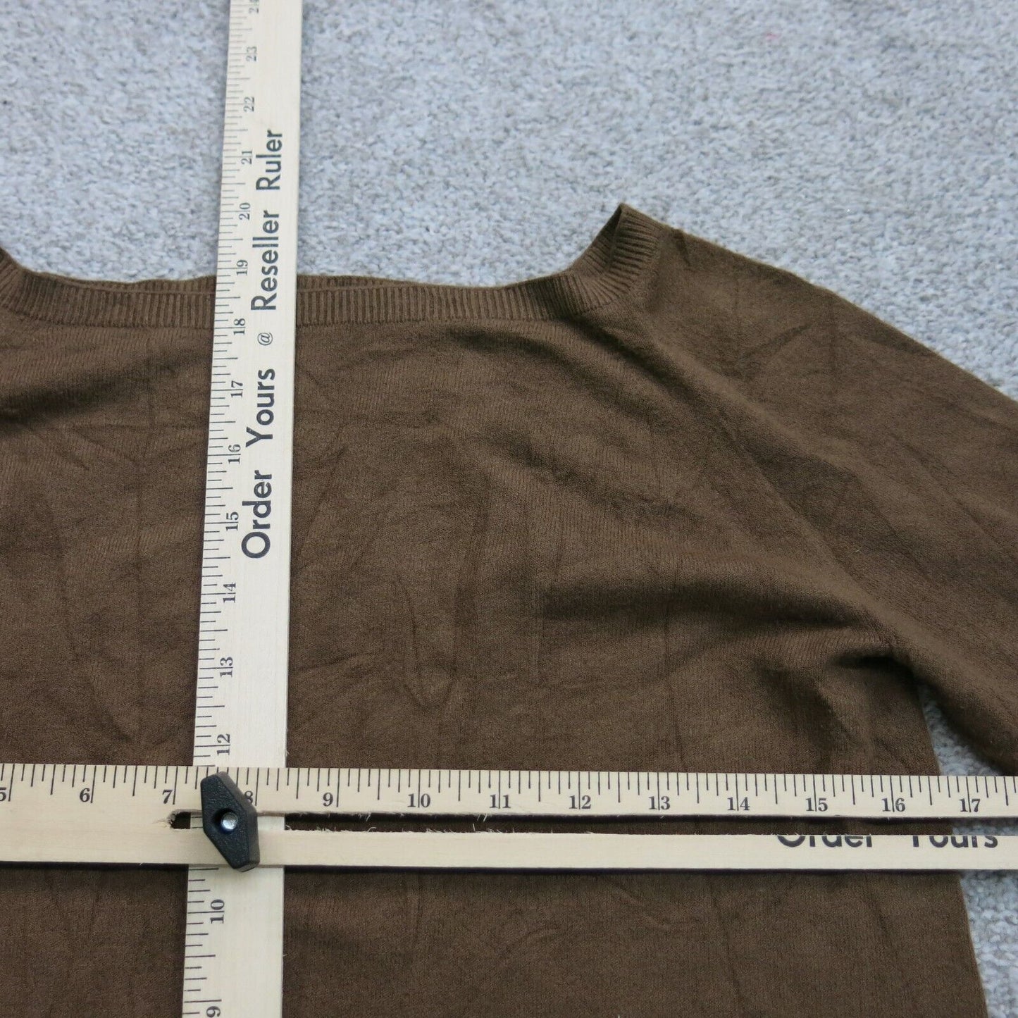 Talbots Women Pullover Knitted Sweater Boat Neck Long Sleeves Brown Size Medium