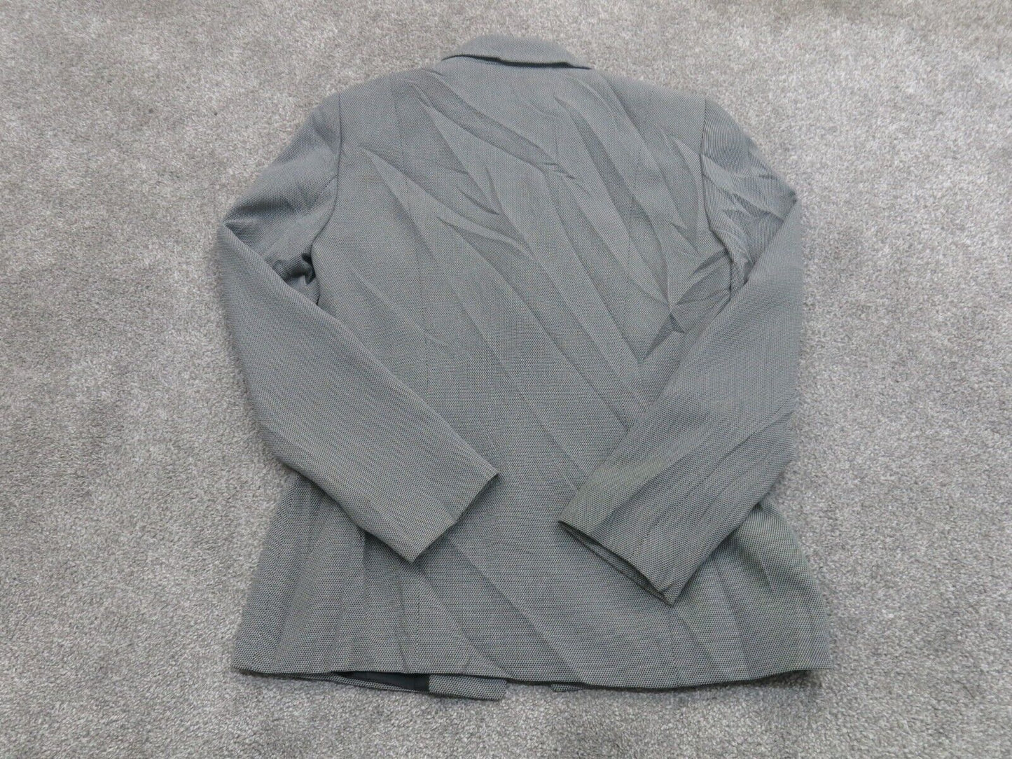 Tahari Womens Blazer Coat Long Sleeves 1 Button Solid Gray Size 4