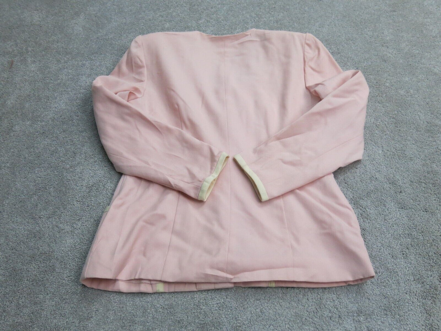 Talbots Womens Blazer Coat Front Button Long Sleeve 100% Wool Pink Size  6