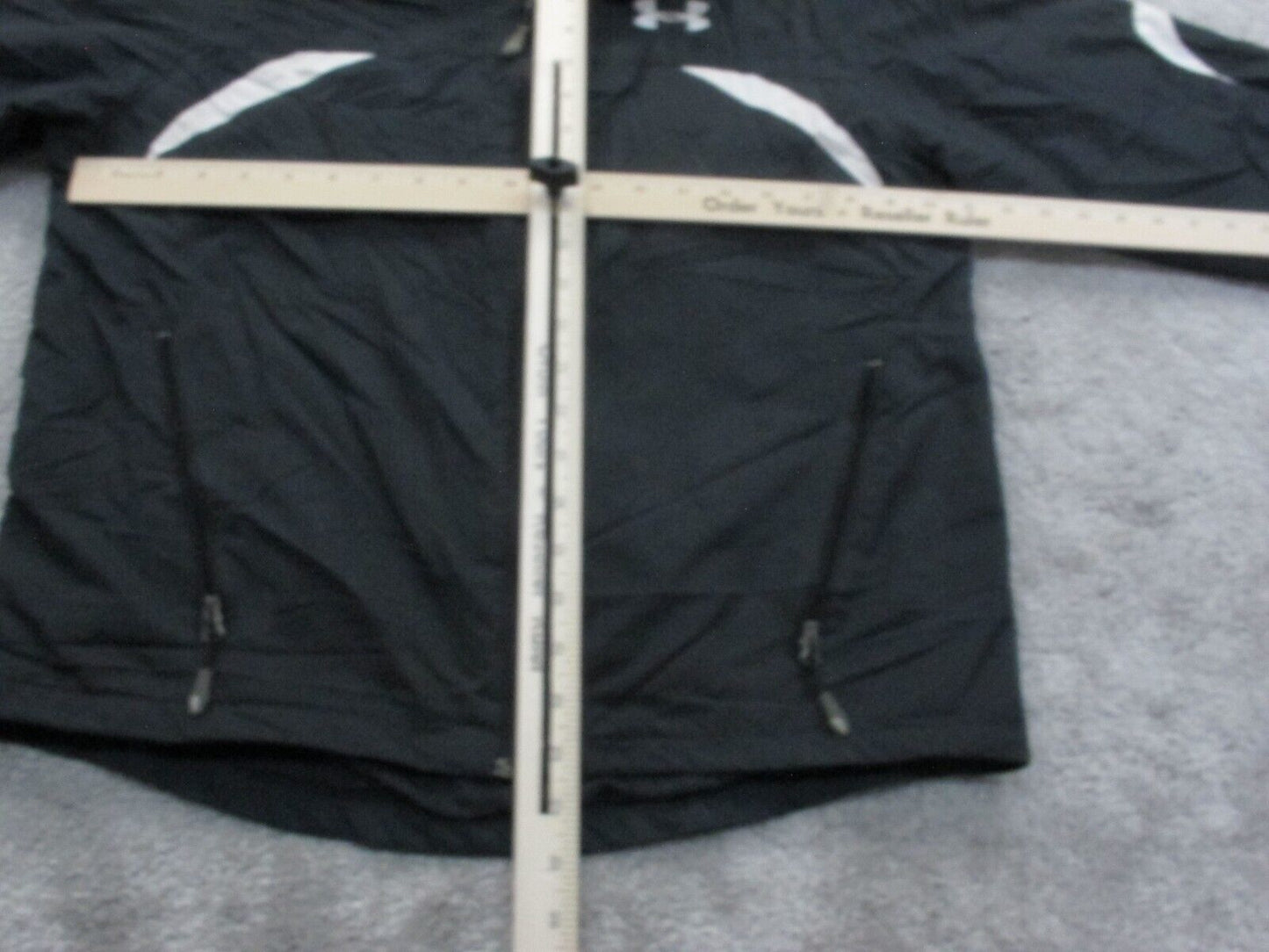 Under Armour Mens Insulated Jacket Full Zip Up Long Sleeves Pockets Black Size S