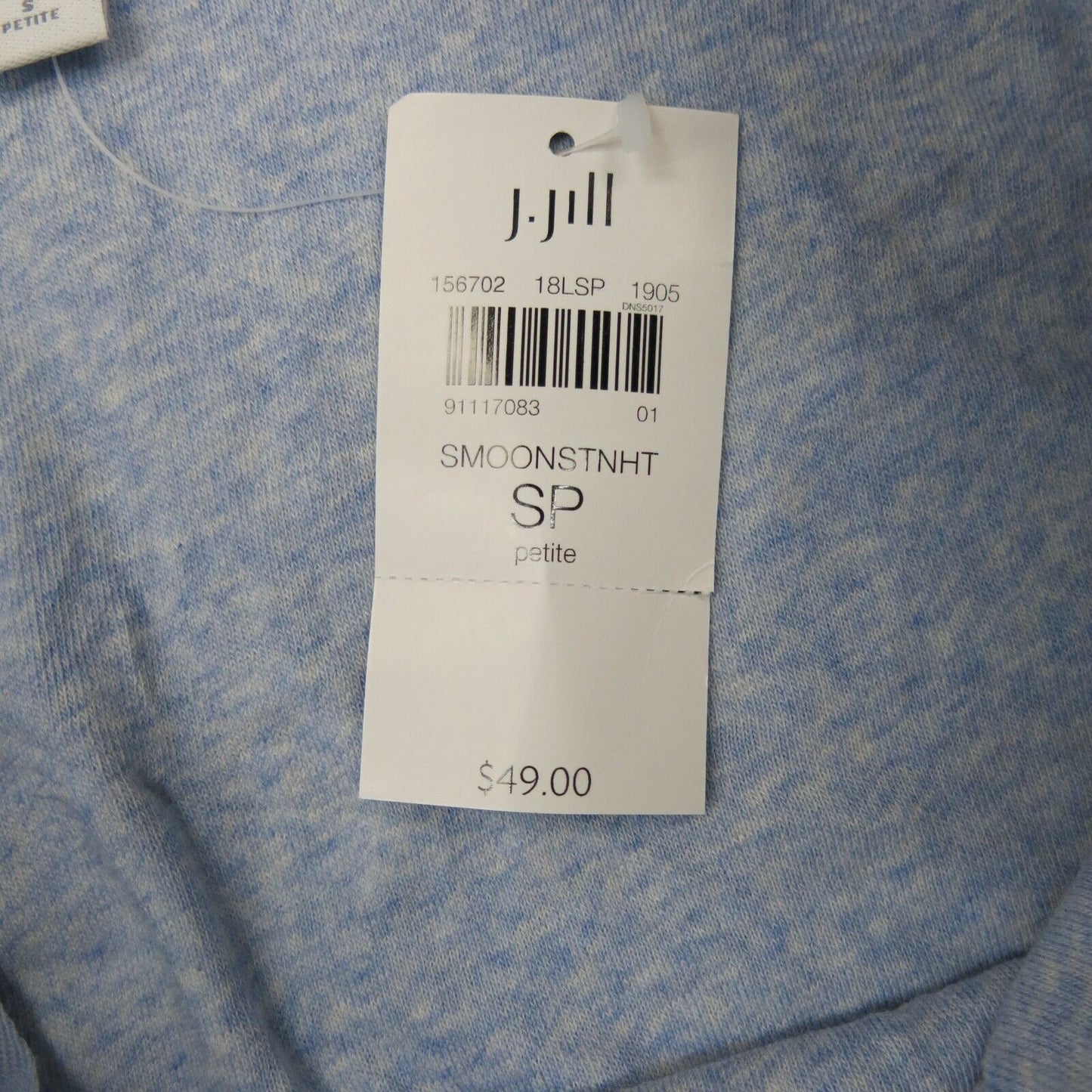 NWT Pure Jill Women Straight Pencil Skirt Drawstring Waist Pocket Heather Blue S