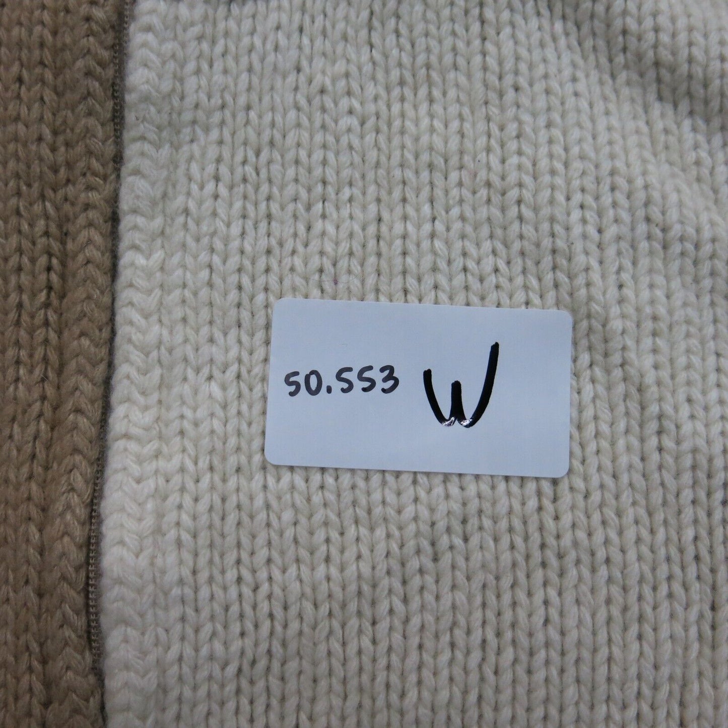 Talbots Women Full Zip Up Knitted Sweater Mock Neck Colorblock Khaki Size Medium