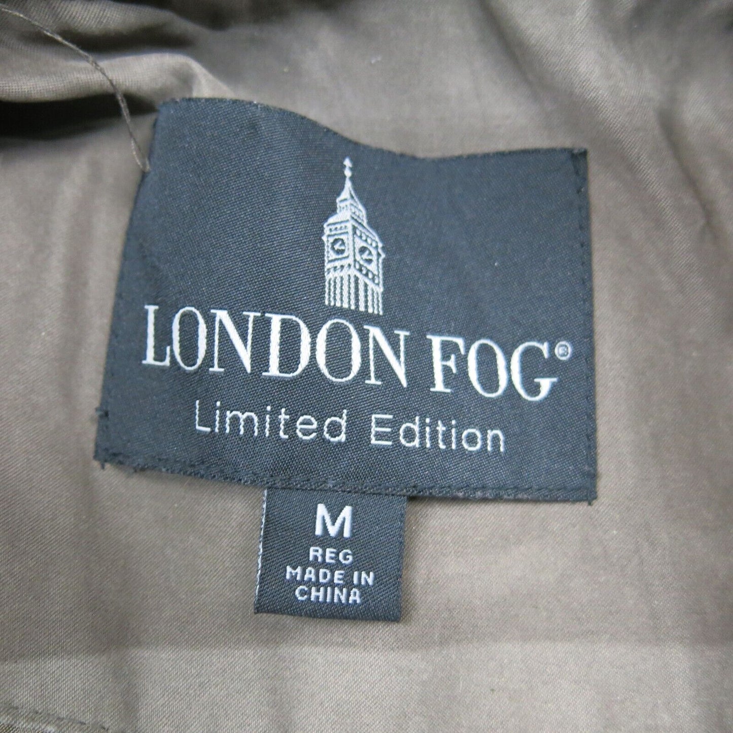 London Fog Womens Long Over Coat Long Sleeve Collared Brown Size Medium