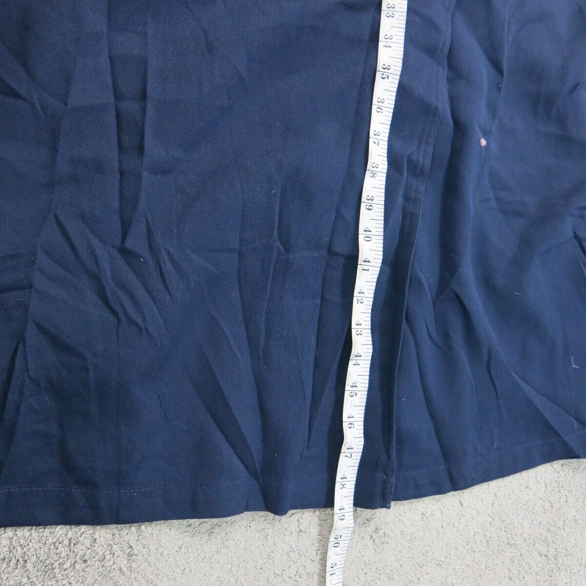 London Fog Womens Trench Coat Single Breasted Long Sleeves Back Slit Blue SZ 14