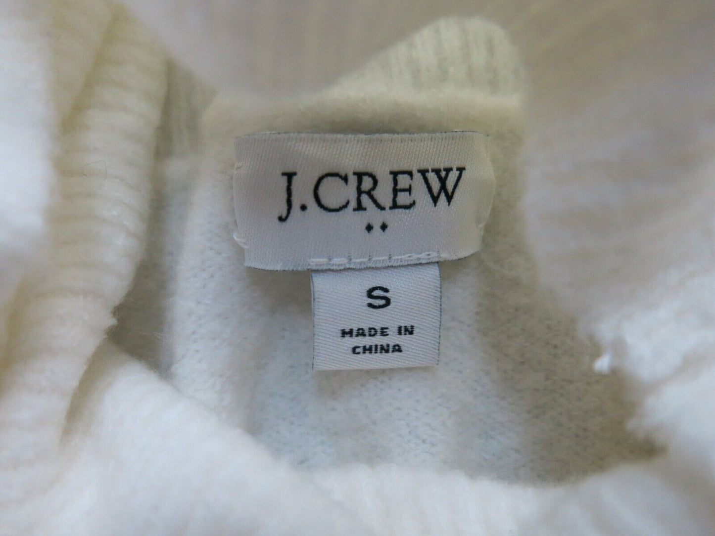 J. Crew Womens Sweater Dress Knitted Long  Sleeve High Neck Brown White SZ Small