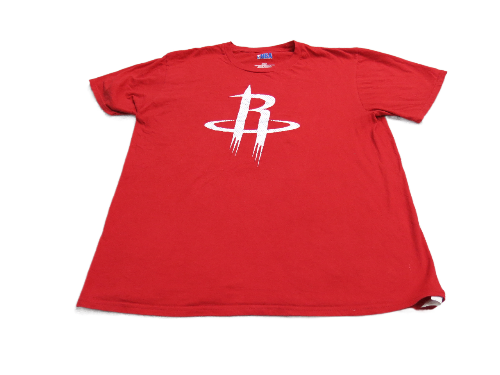 NBA Mens Baseball T Shirts Casual Short Sleeves Crew Neck Red Size Large