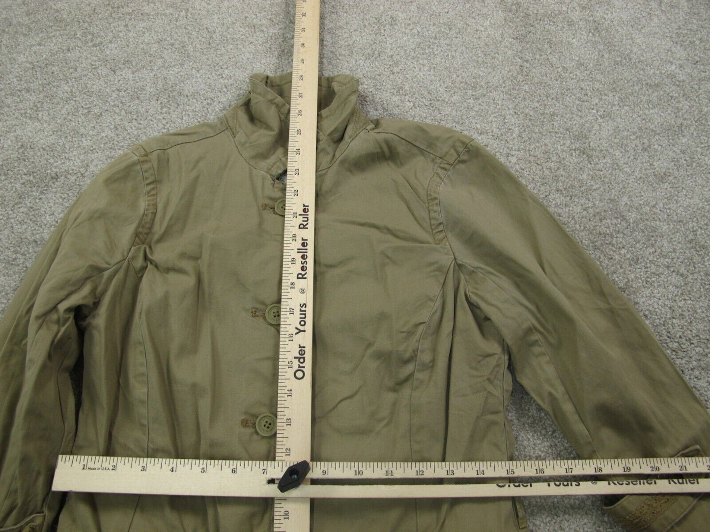 Abercrombie & Fitch Womens Shirt Jacket Long Sleeves Pockets Green Size Medium