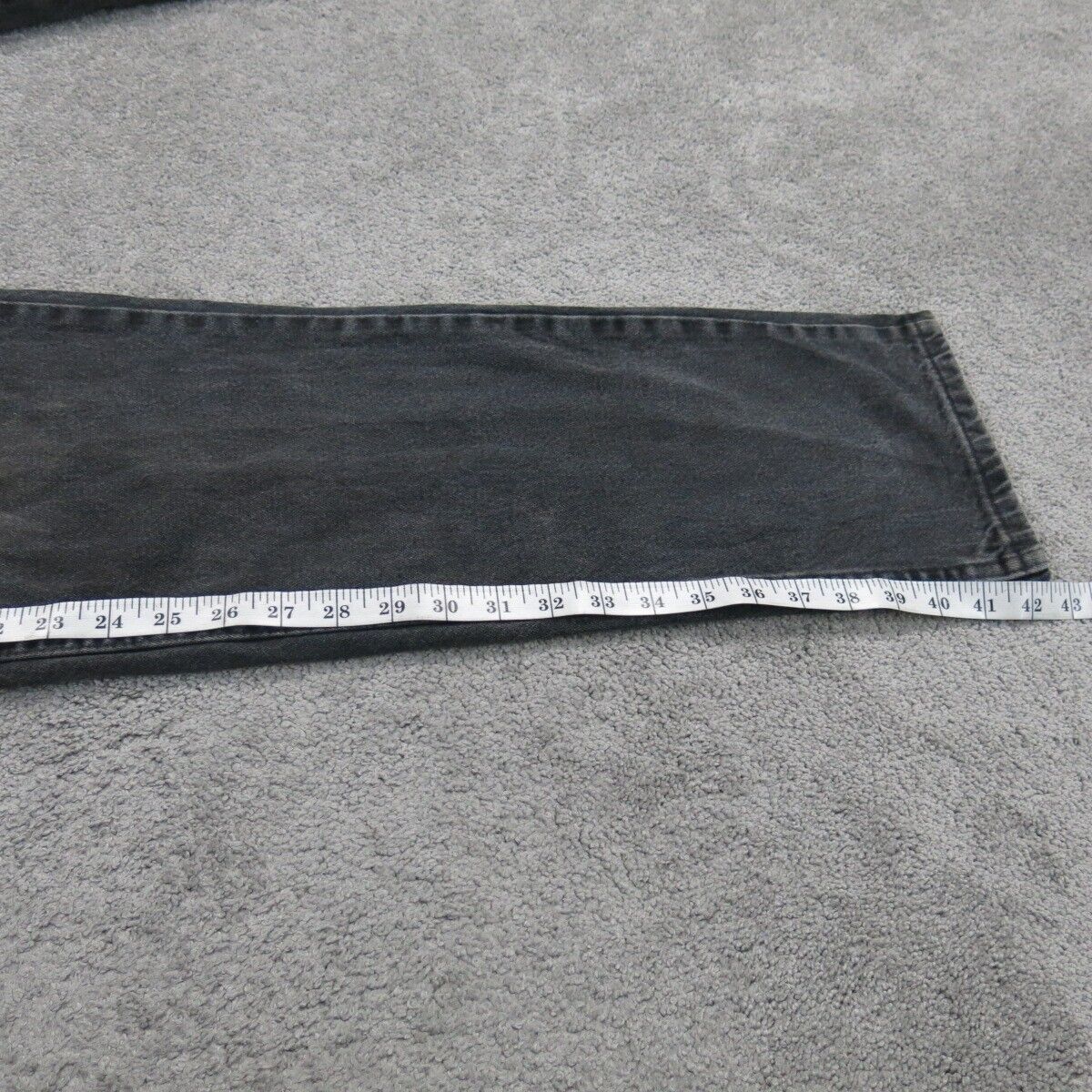 Wrangler Mens Jeans Straight Leg Jeans High Rise 100% Cotton Black Size W13XL32