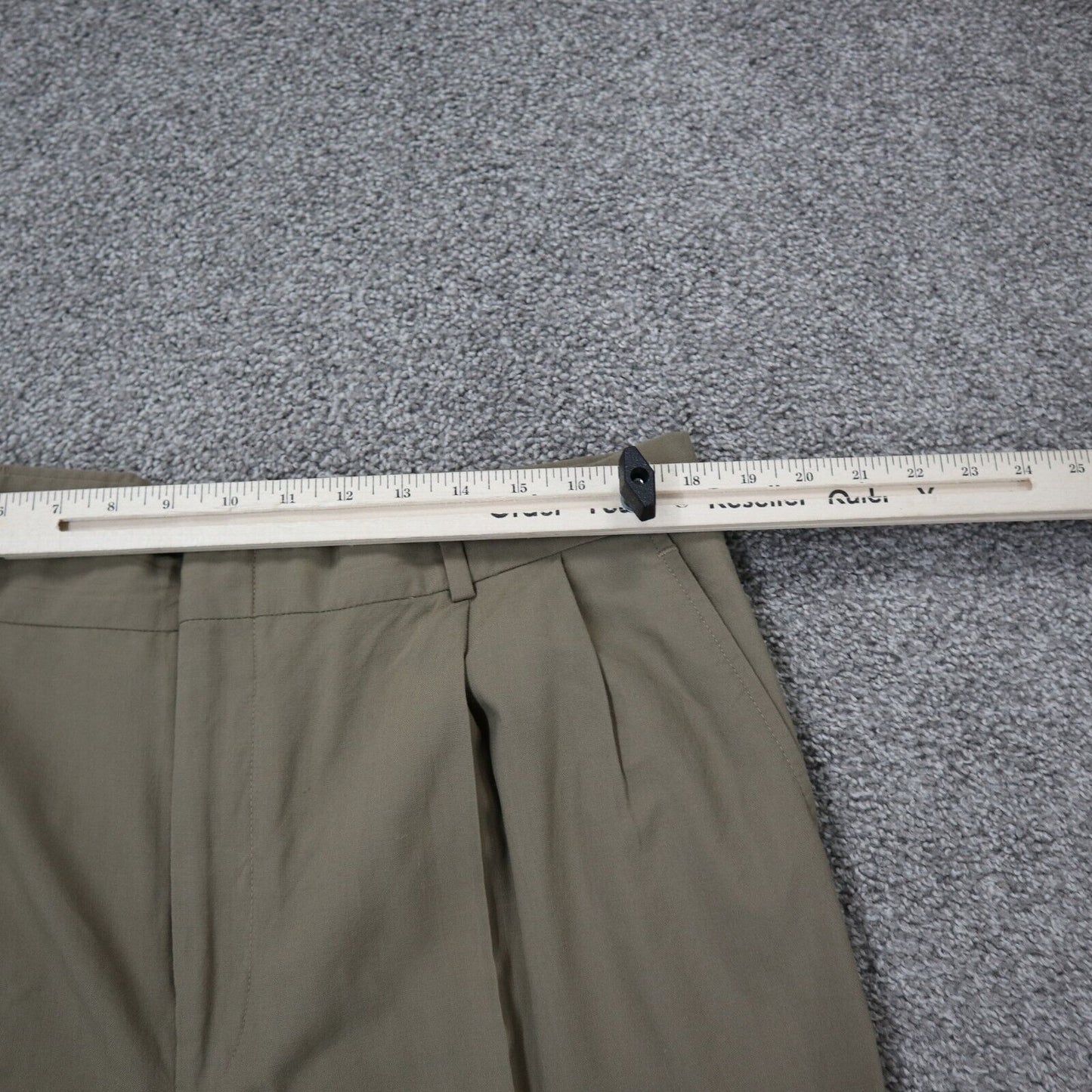 Lands End Mens Pants Dress Straight Leg 100% Wool High Rise Beige Size 38 Long