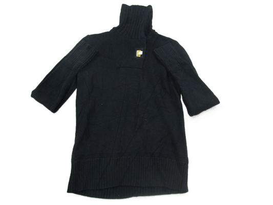 Lauren Ralph Lauren Womens Pullover Sweater Long Sleeves High Neck Black Size M