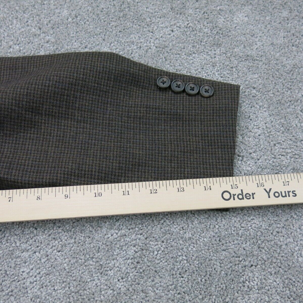 Ralph Lauren Mens Blazer Coat Single Breasted 100% Wool Brown Size 40 Regular
