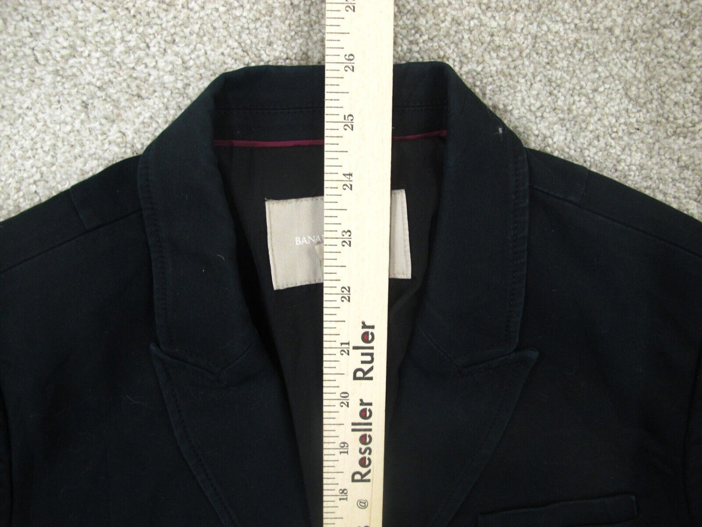 Banana Republic Womens Blazer Coat Single Breasted Pockets Black Size 12