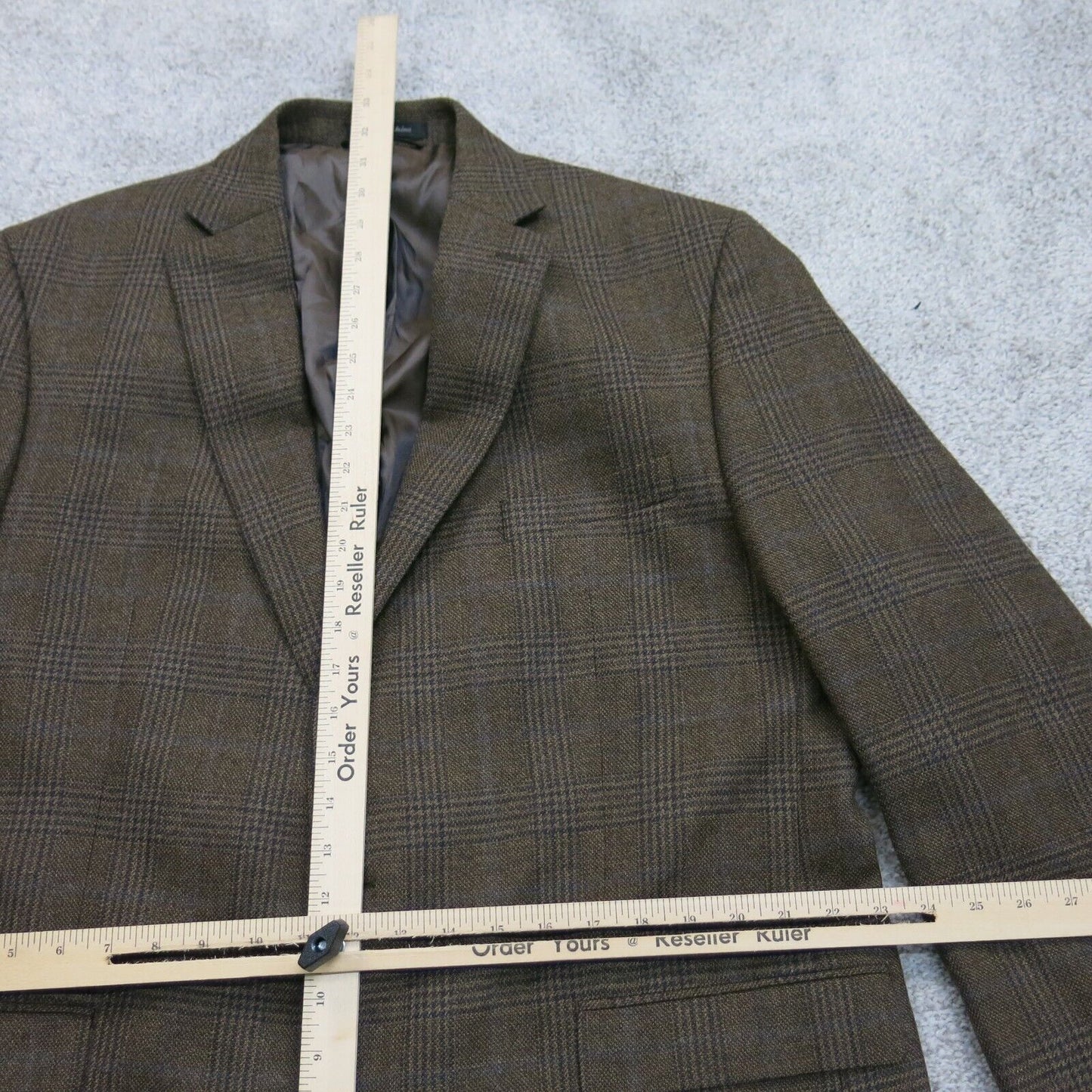 Lauren Ralph Men Blazer Coat Jacket Long Sleeve 2 Button Dark Gray Size 46