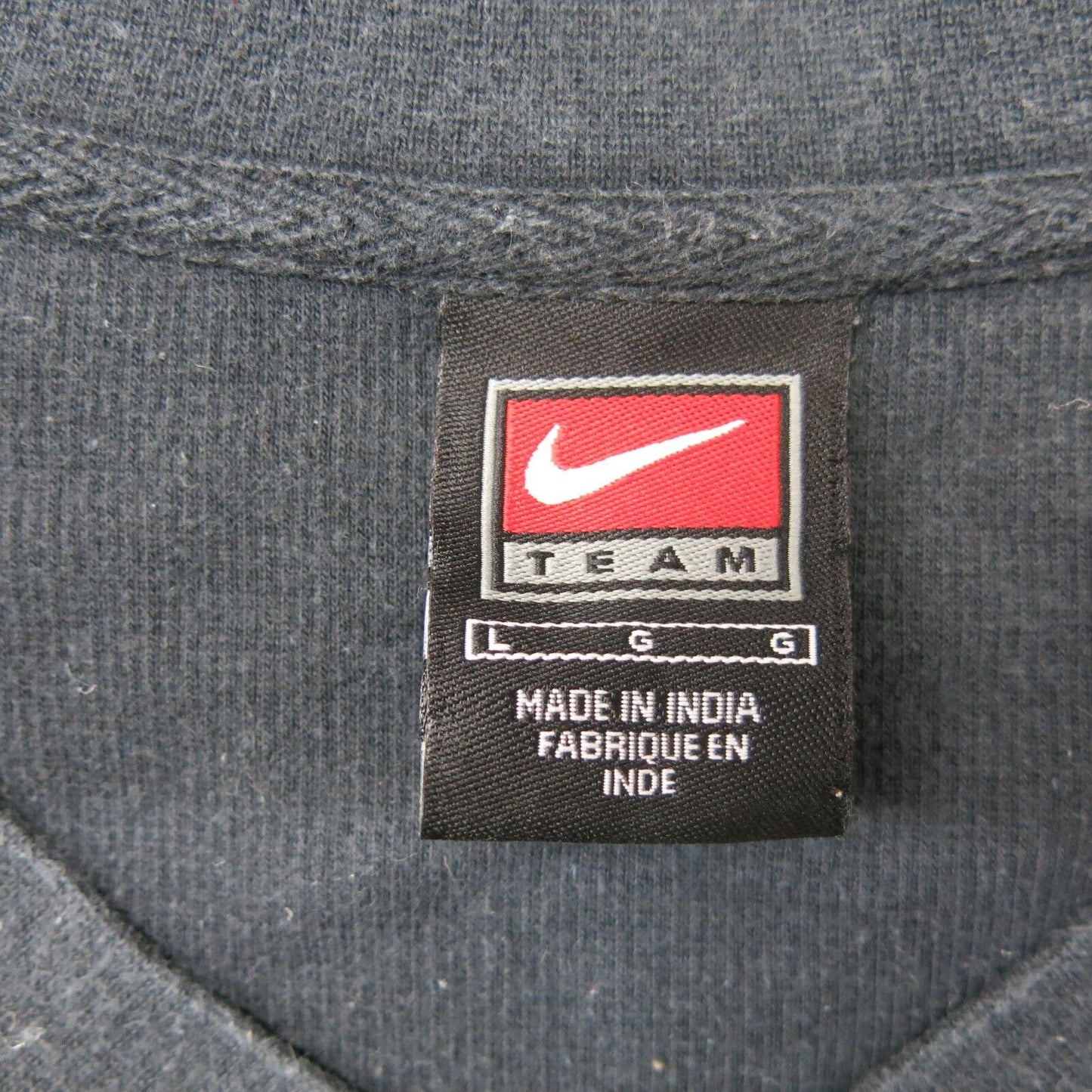 Nike Team Mens Sweatshirt V Neck 100% Cotton Long Sleeves Iowa Logo Black Large