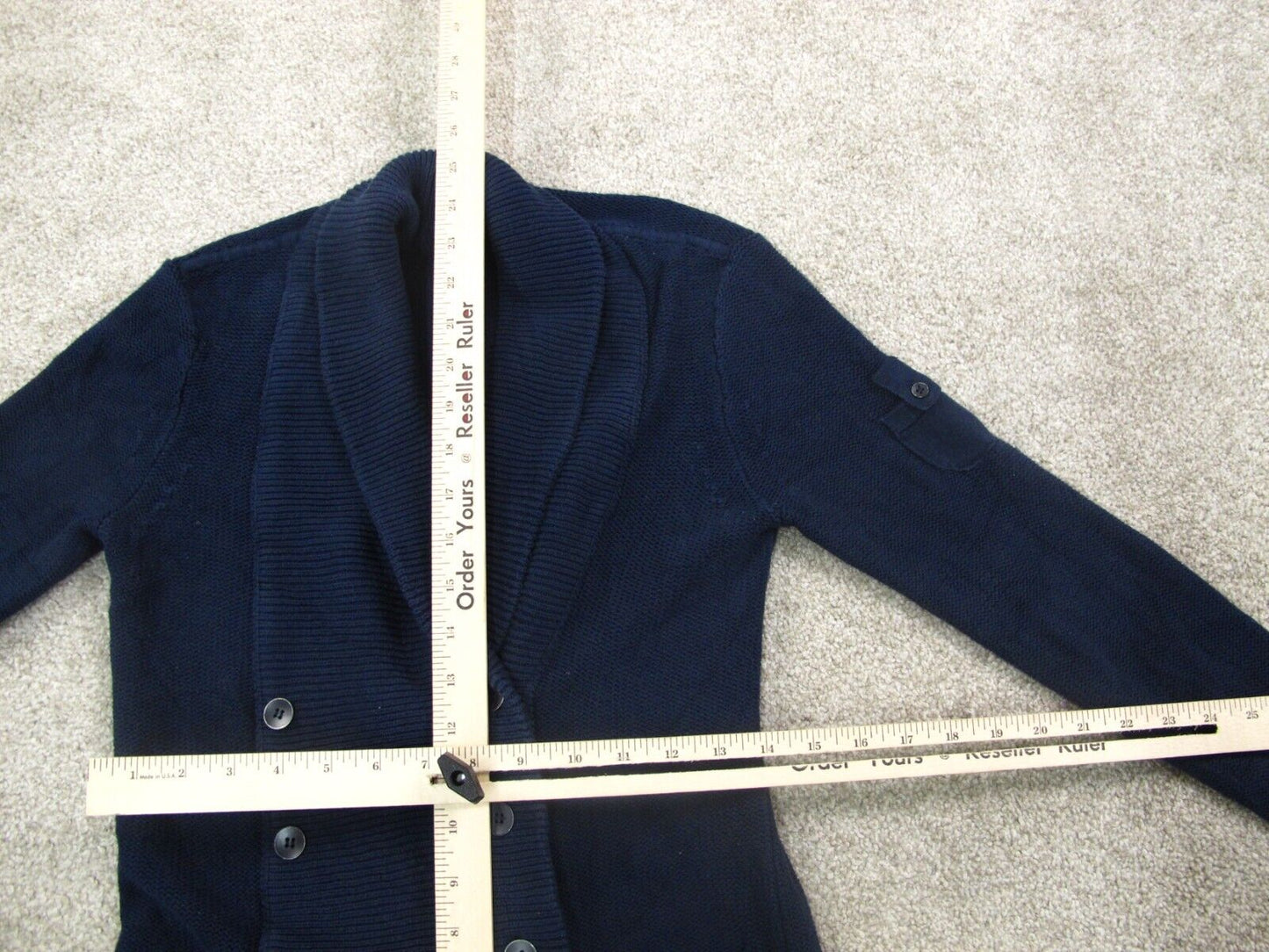 J. Crew Womens Cardigan Sweater Double Breasted Long Sleeves Navy Blue Size XS