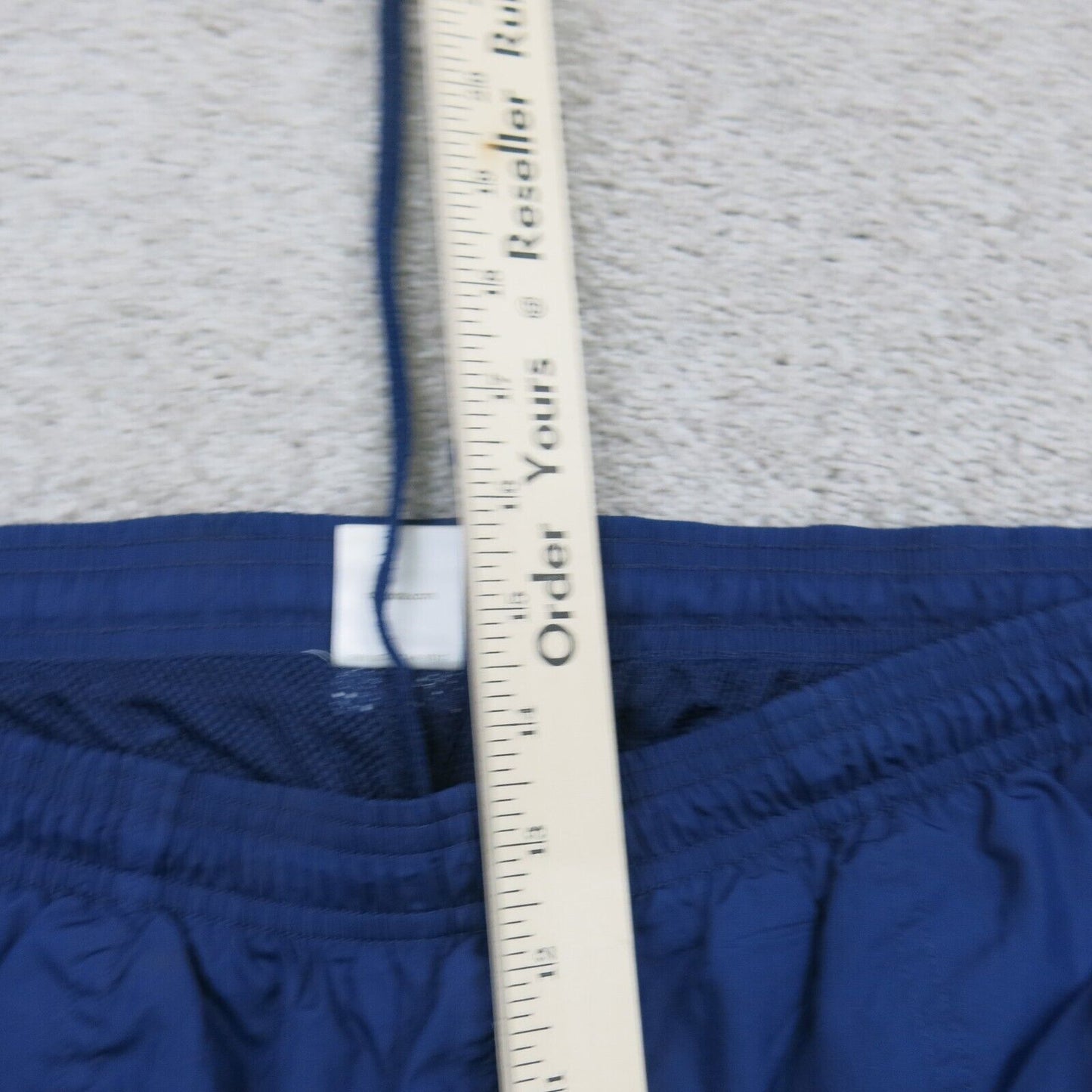 Adidas Mens Track Pants Drawstring Waist Straight Leg High Rise Blue Size W36