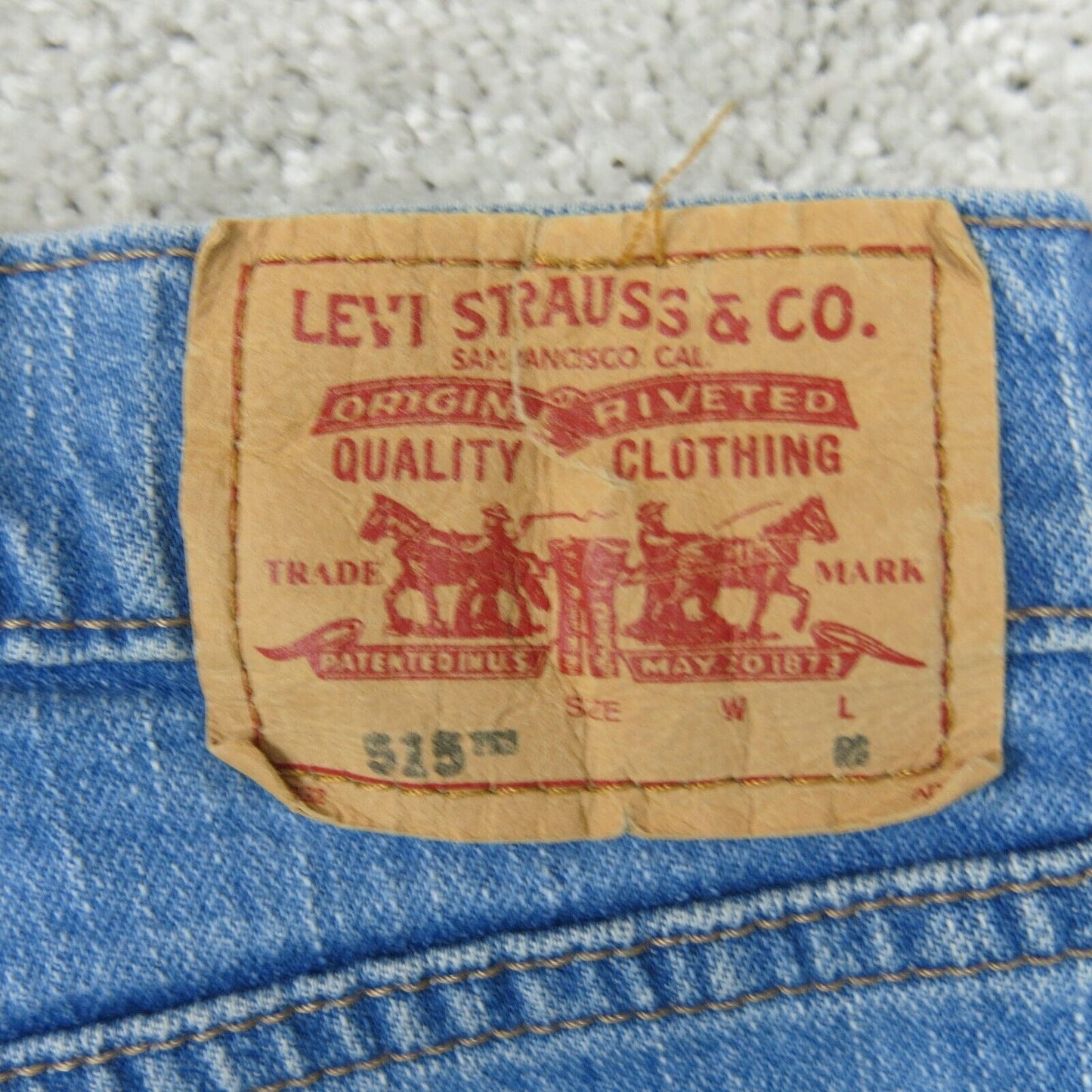 Levis 515 Mens Jeans Nausea Boot Cut Denim Stretch Mid Rise Cotton Blue SZ 16L