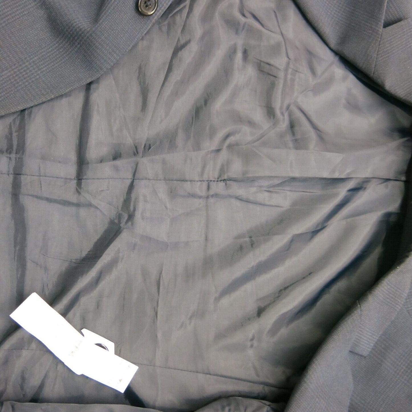 Zara Mens Blazer Coat Single Breasted Long Sleeves Pockets Navy Blue Size 40