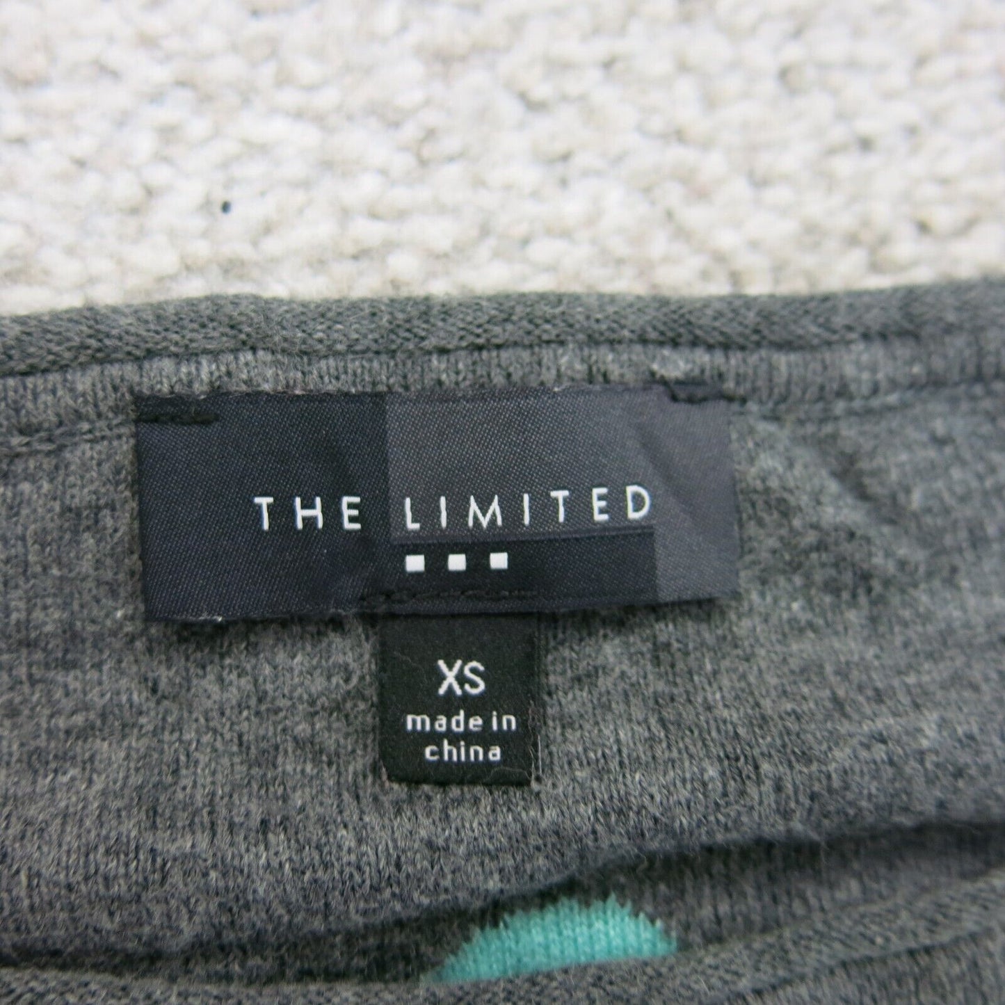 The Limited Womens Pullover Sweater Crew Neck Polka Dots Aqua Blue Size XS