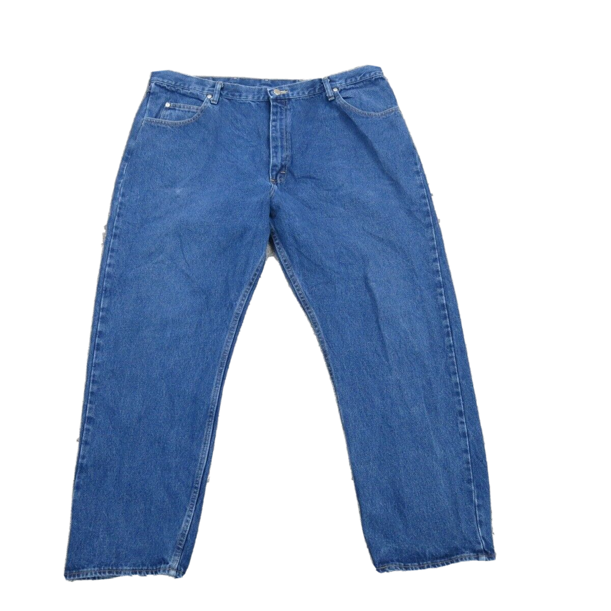 Wrangler Mens Jeans Regular Fit Straight Leg Denim High Rise Blue Size W42XL30