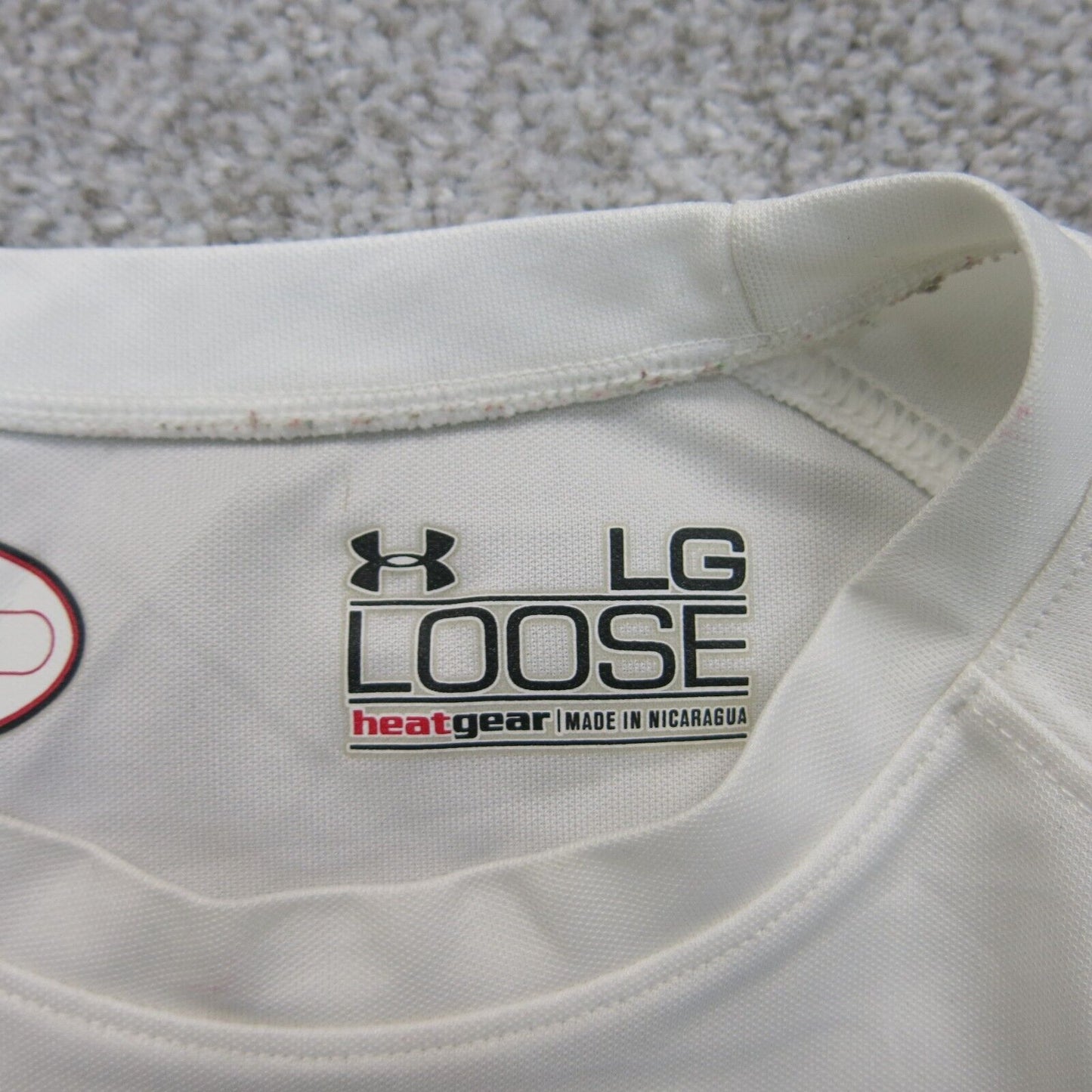 Under Armour Mens Crew Neck T Shirt Heatgear Short Sleeves White Size Large