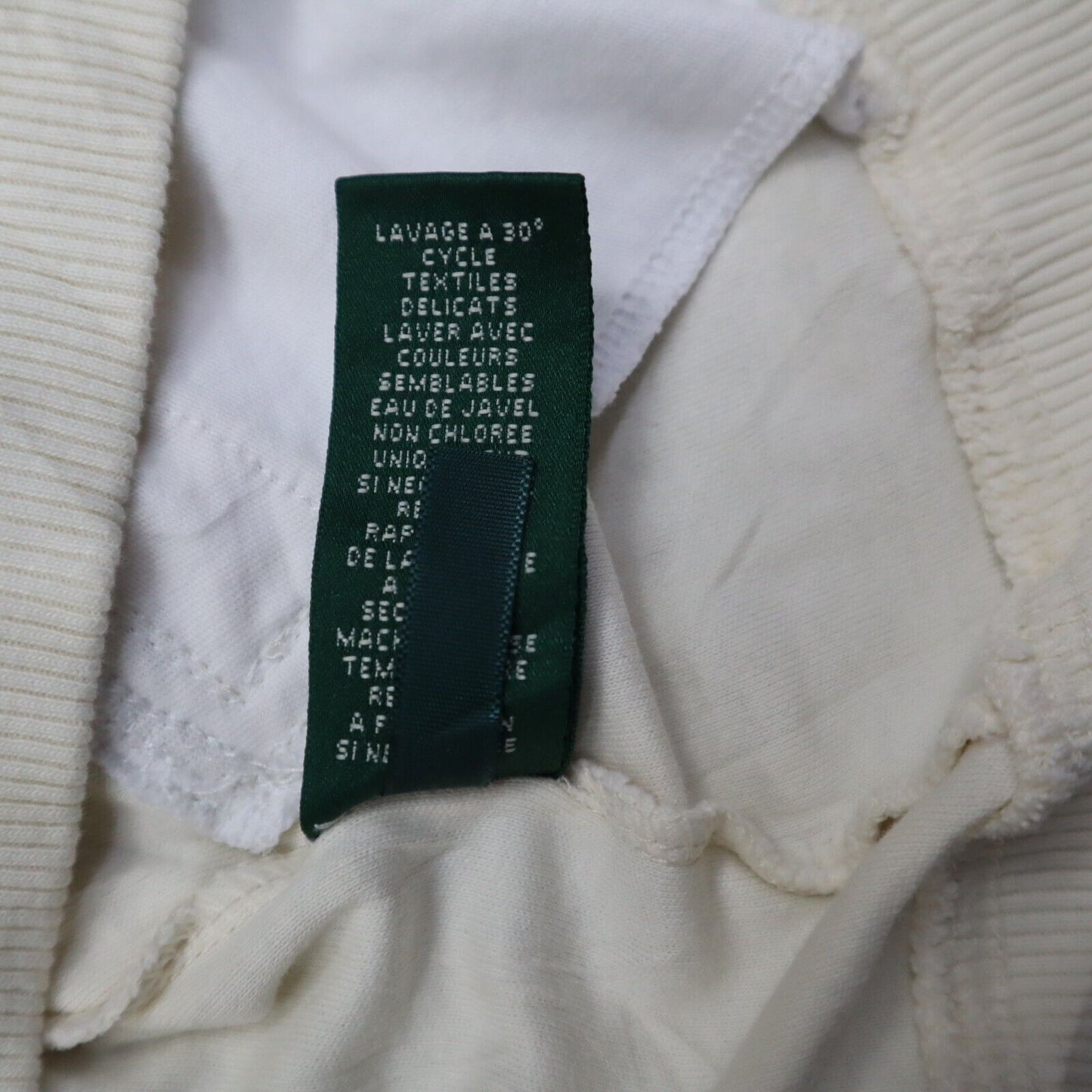 Ralph Lauren Activewear Jacket Women's Large Cream Front Button Fleece Jacket