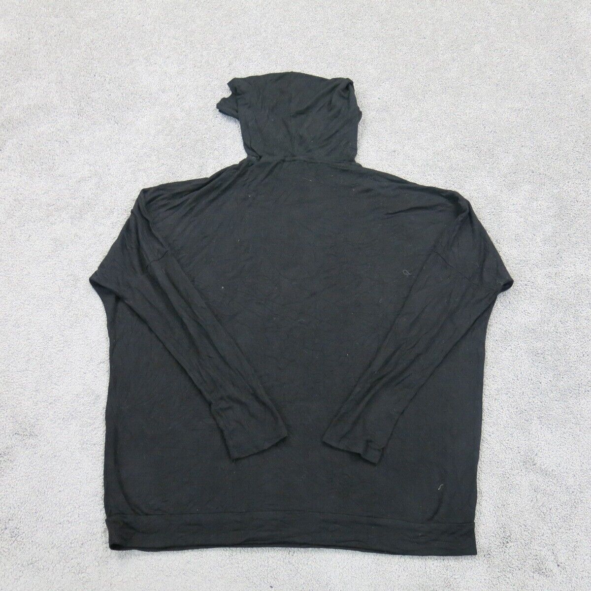 Forever 21 Womens Drawstring Hoodie Kangaroo Pocket Long Sleeve Black Size Small