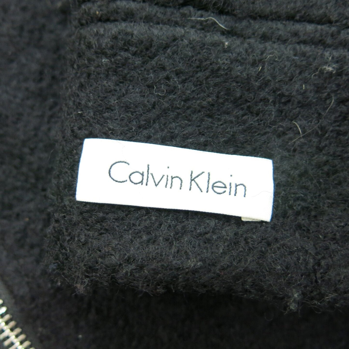 Calvin Klein Womens Blazer Coat Full Zip Up Pockets Solid Black Size Medium