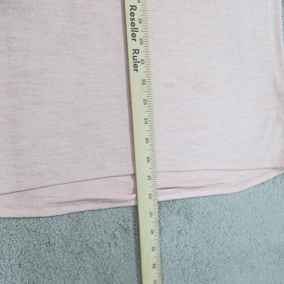 Women Pullover Sweater Knitted Long Sleeve Crew Neck Pink Size Medium