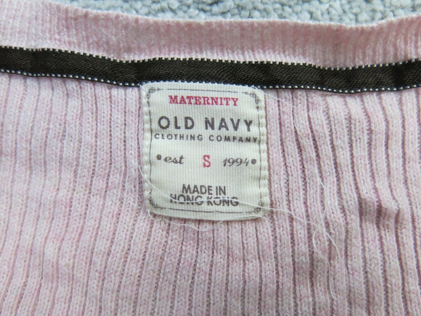 Old Navy Womens A-Line Sweater Dress Knitted Long Sleeve Deep V Neck Pink Size S
