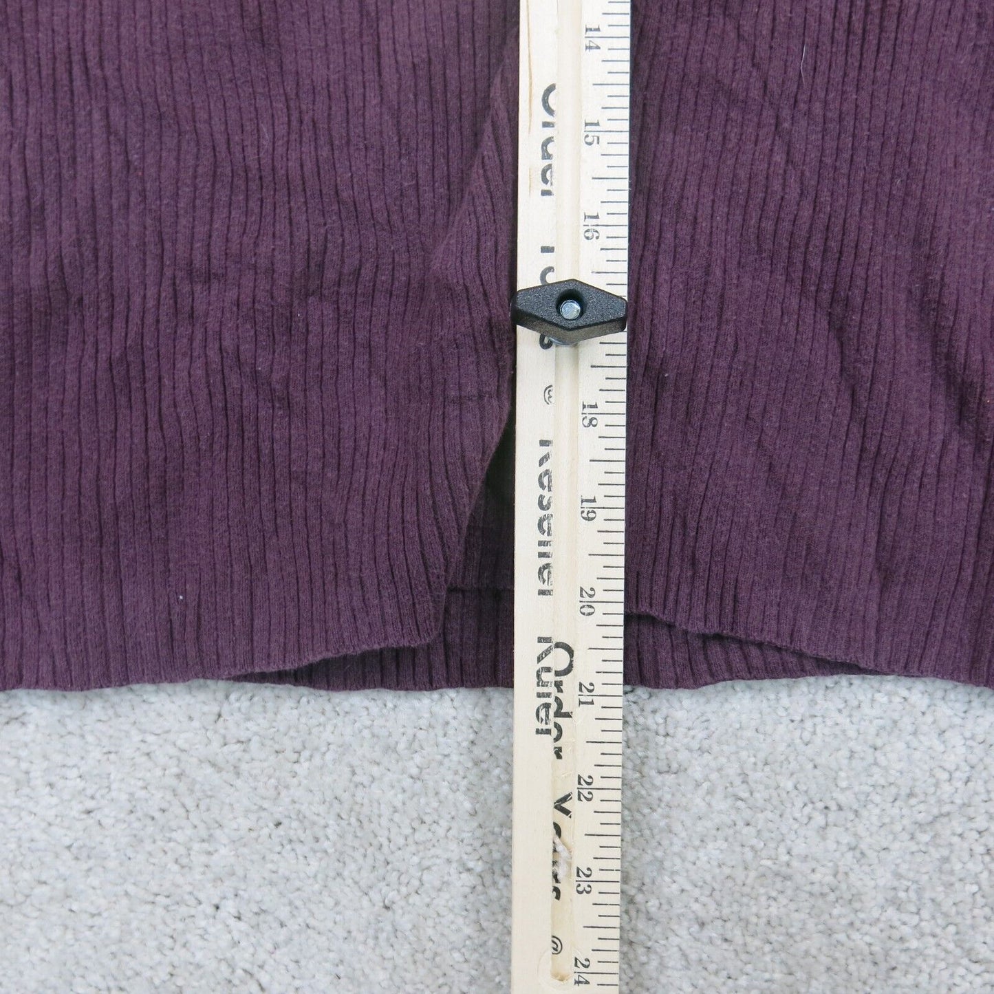 ST Johns Bay Womens Pullover Sweater V Neck Long Sleeves Maroon Size Large