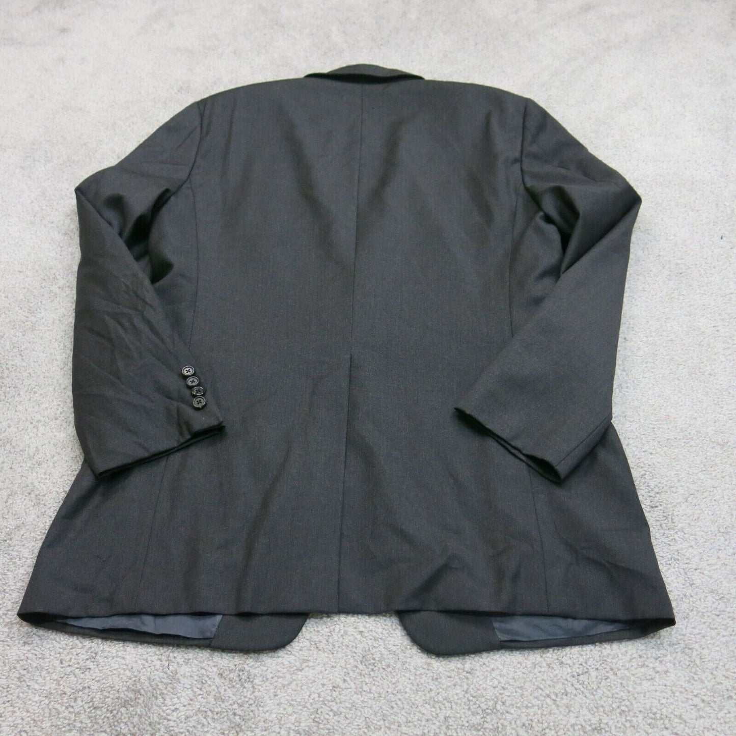 Hickey Freeman Mens Blazer Jacket Long Sleeve 2 Button Black Size 42
