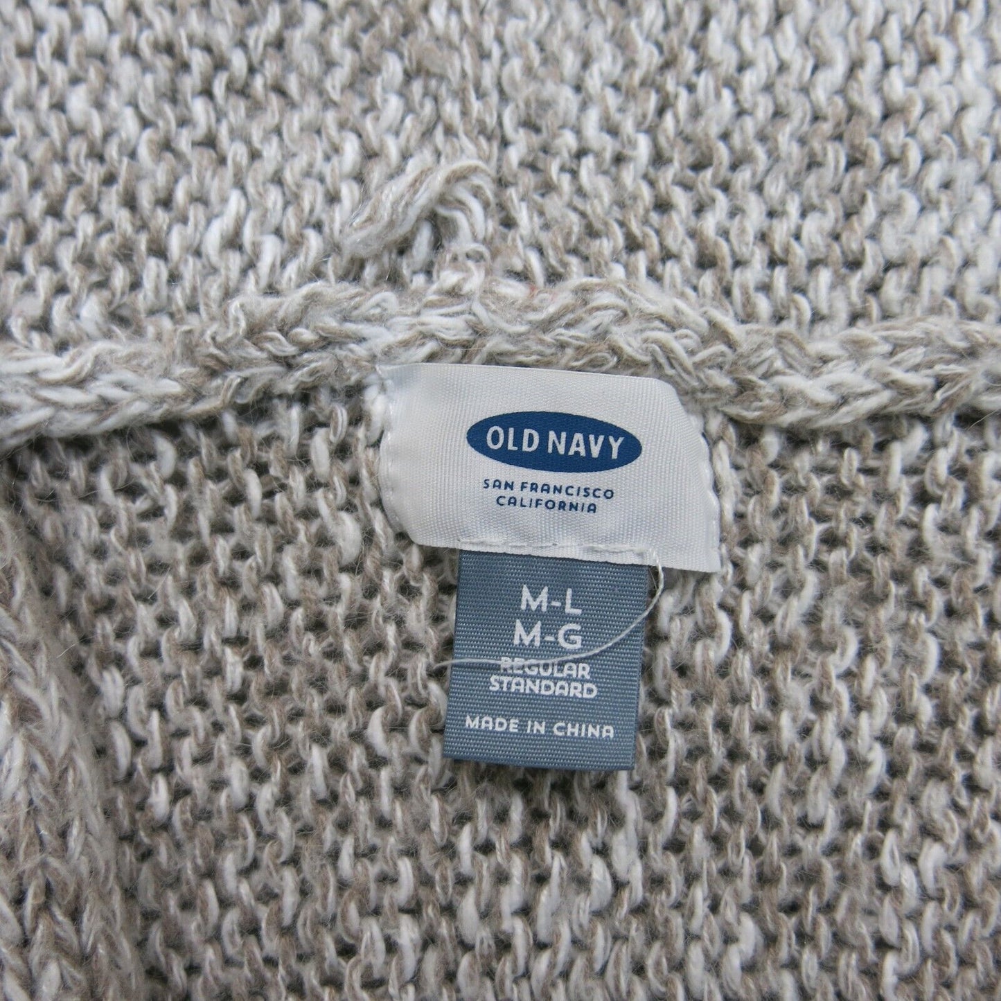 Old Navy Womens Cardigan Sweater Open Front Long Sleeves Solid Gray Size M-L