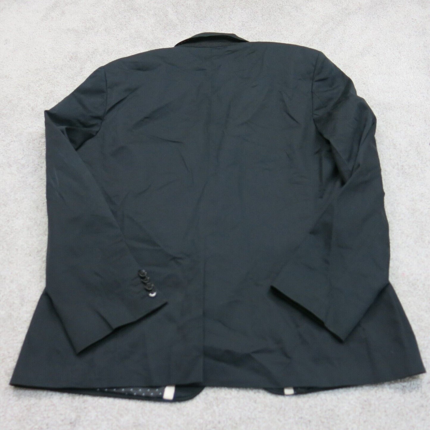 Express Mens Blazer Coat Fitted Single Breasted Long Sleeves Black Size 44R