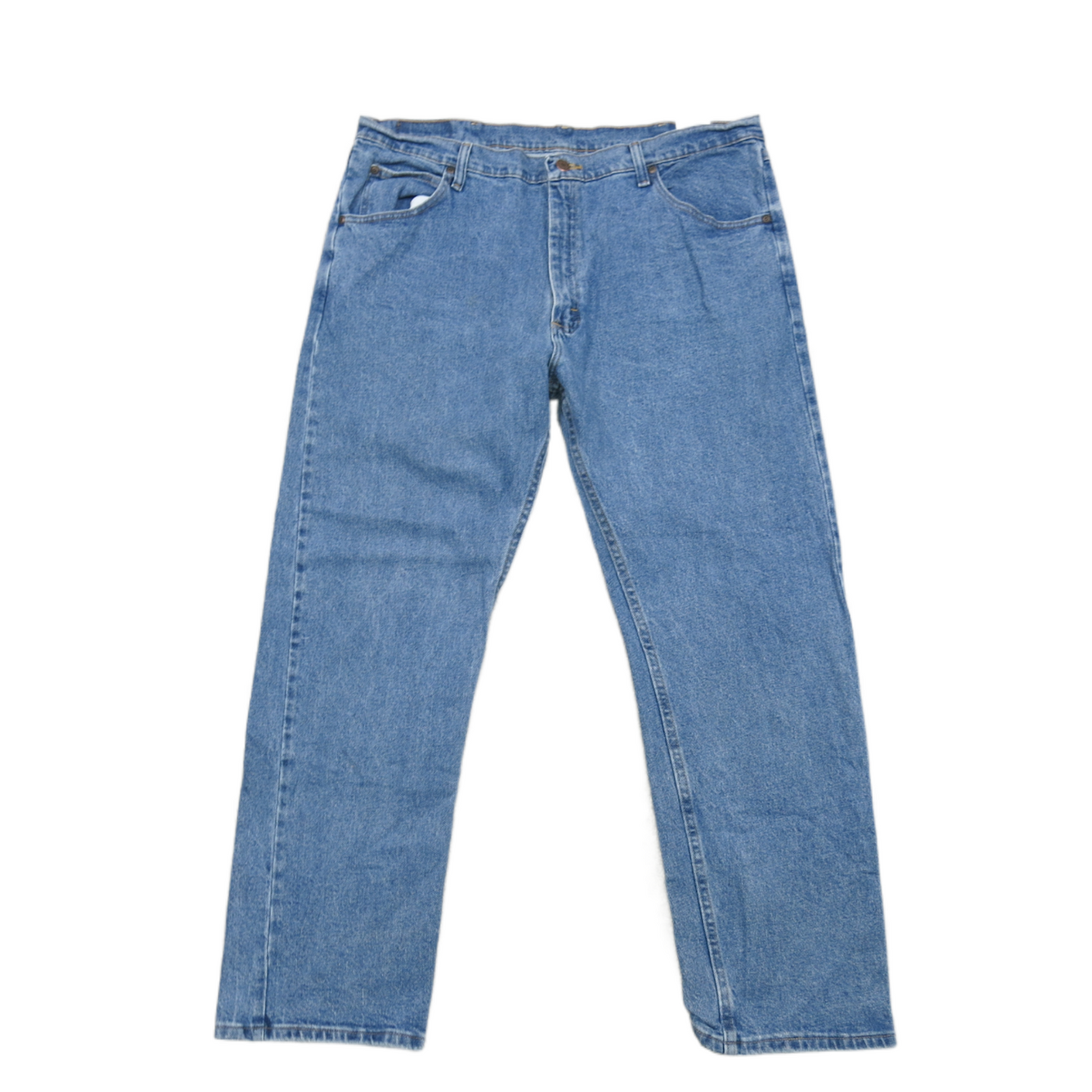 Wrangler Mens Jeans Straight Leg Mid Rise 100% Cotton Pockets Blue Size W38XL30