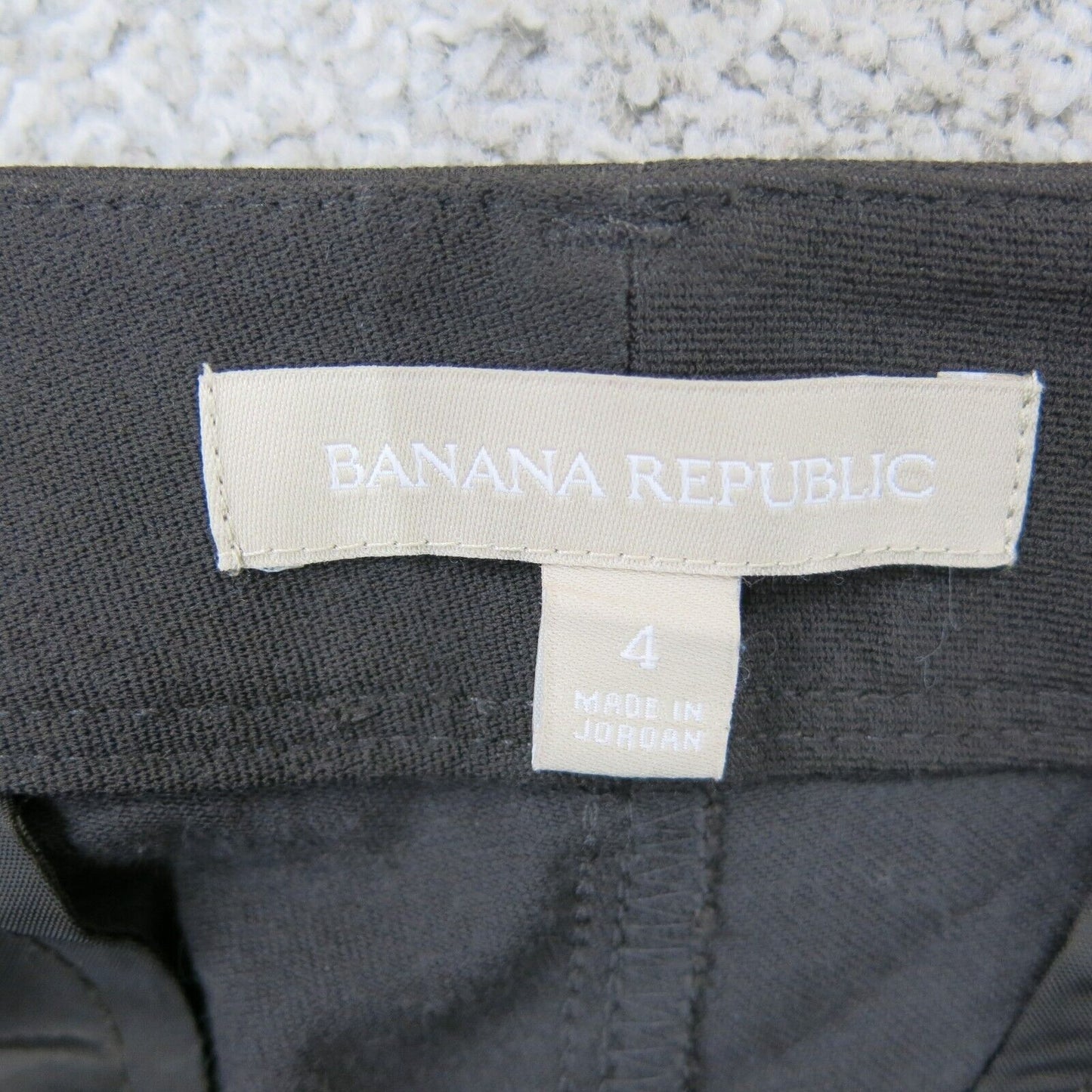 Banana Republic Womens Pant Skinny Leg Mid Rise Flat Front Pockets Black Size 4