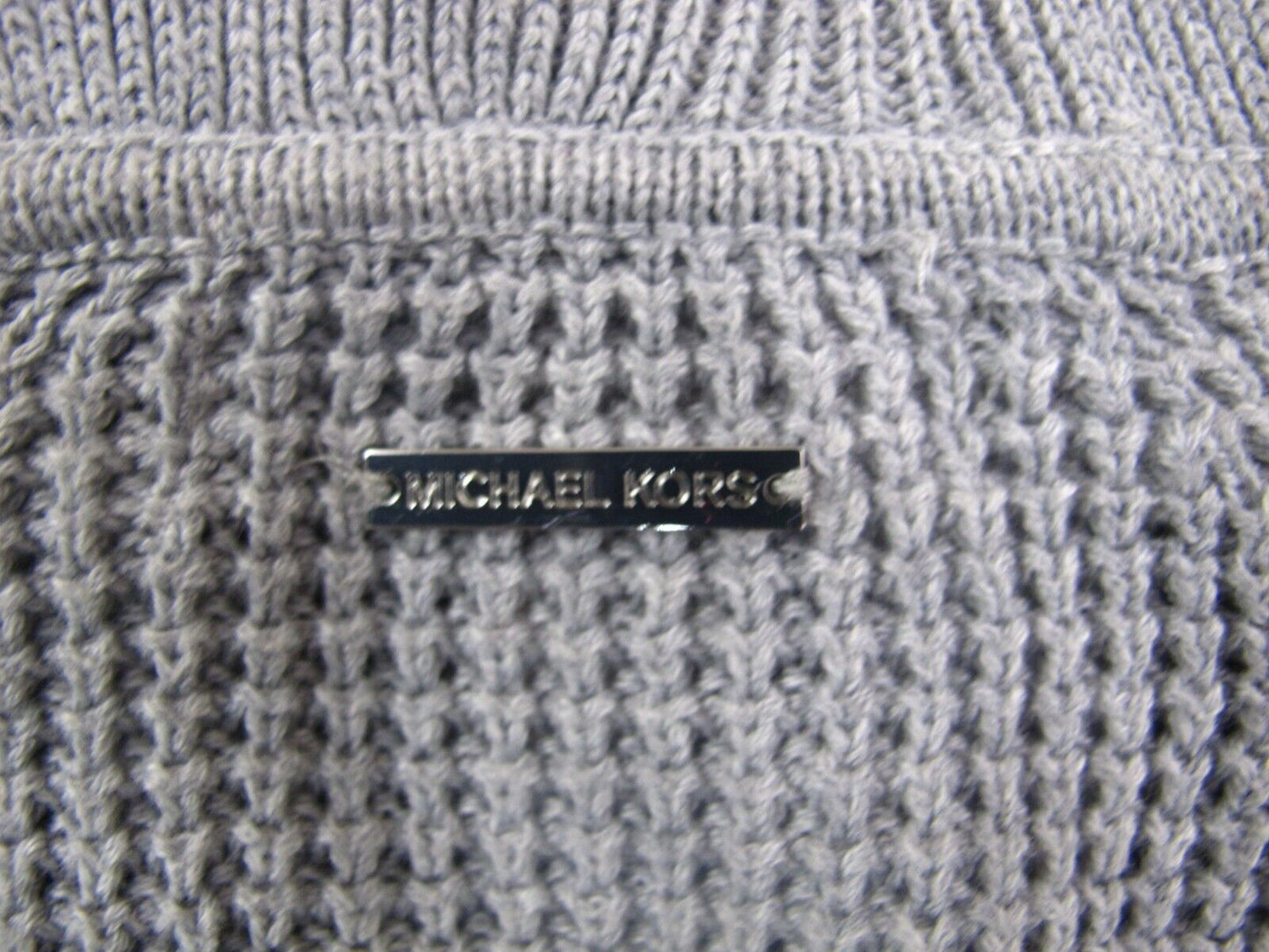Michael Kors Women Pullover Sweater Knitted Cowl Neck Long Sleeves  Gray Size XS
