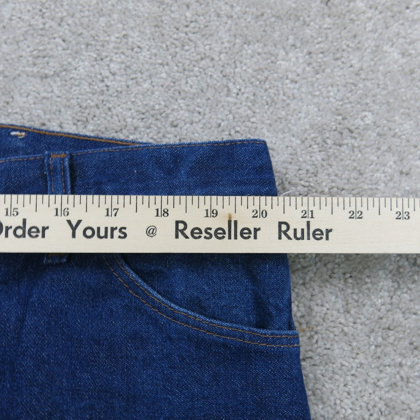 Wrangler Mens Jeans Straight Leg Denim High Rise Five Pockets Blue Size W44XL34