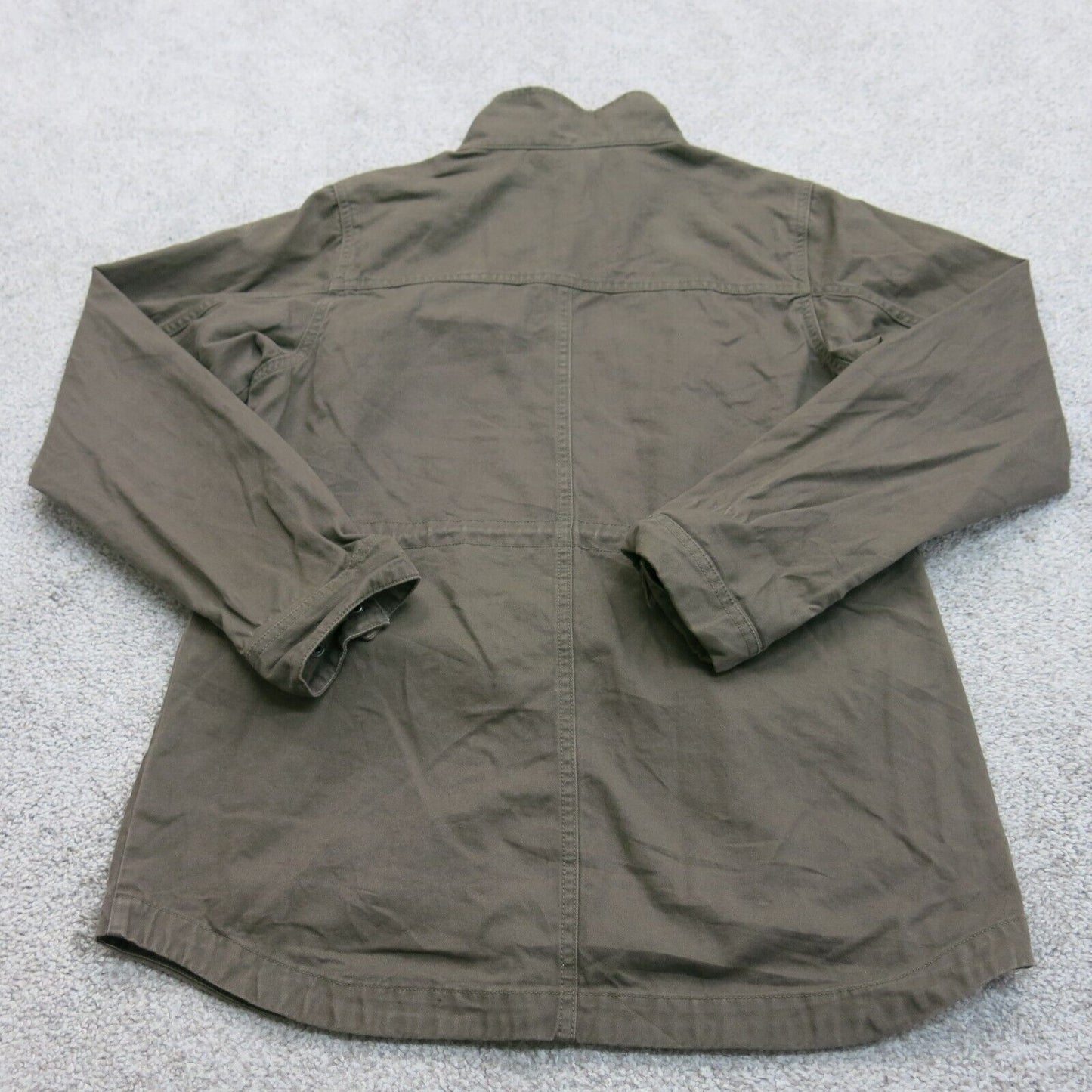 Columbia Sportswear Womens Full Zip Up Jeans Jacket Mock Neck Brown Size Small
