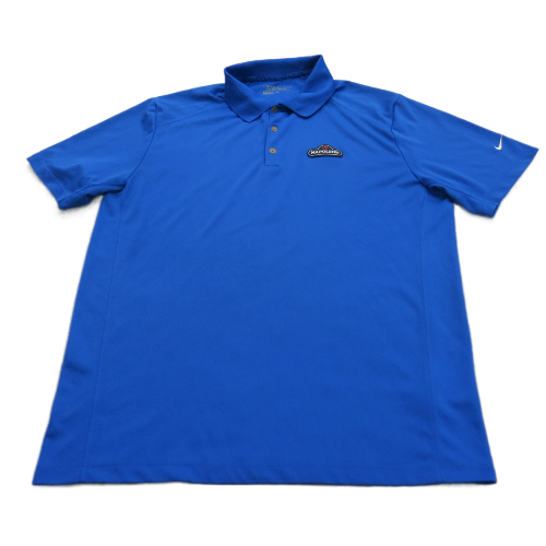 Nike Dri Fit Mens Golf Polo Shirt Short Sleeve Tour Performance Logo Blue SZ XL