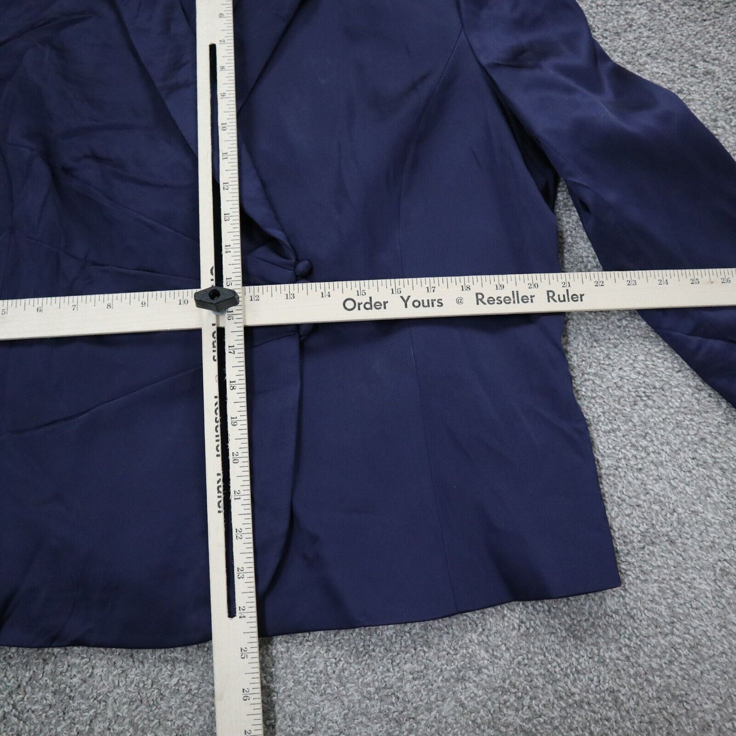 Tahari Arthurs Levine Womens Wrap Blazer Coat Long Sleeve Pockets Blue Size 18