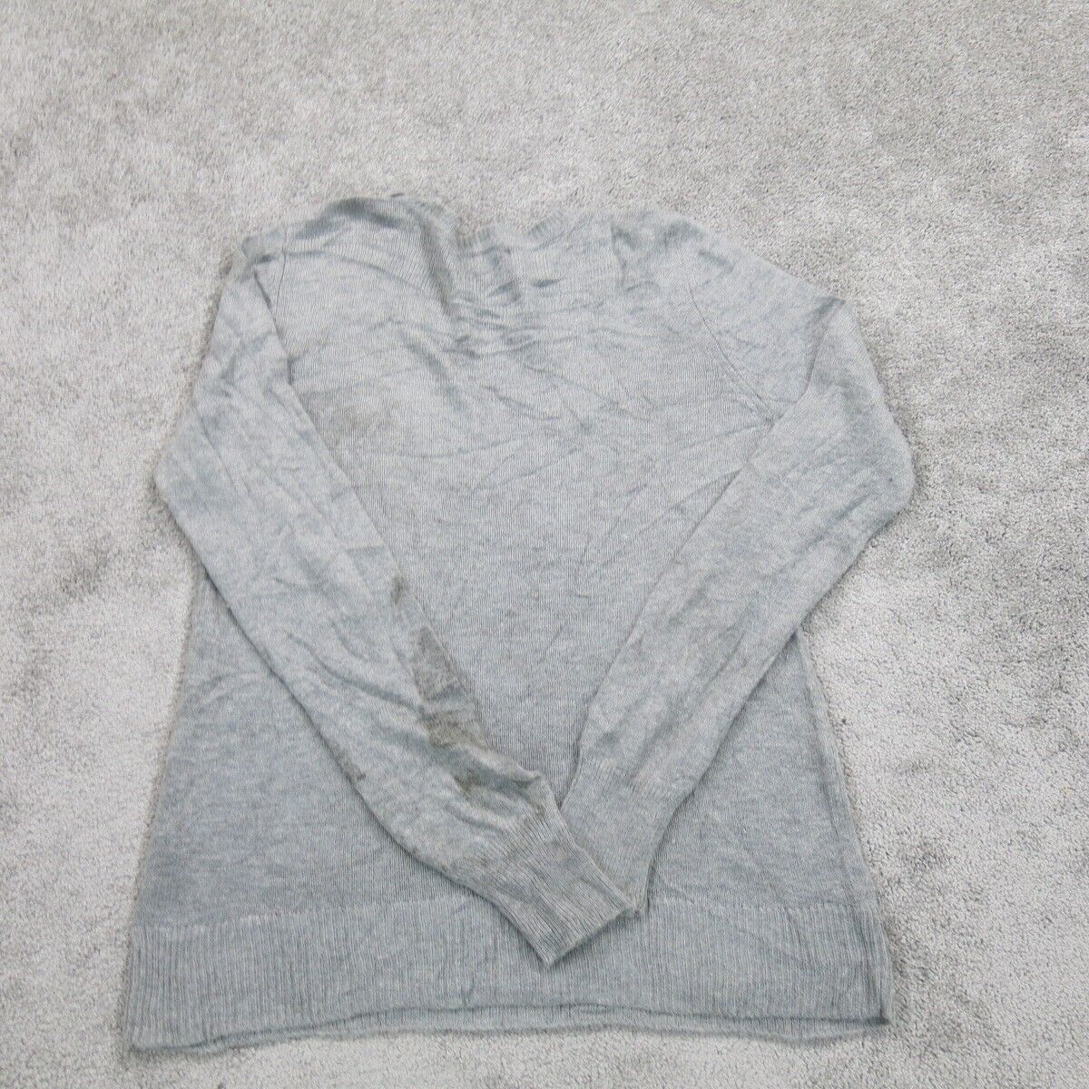 GAP Womens Pullover Knitted Sweater Round Neck Long Sleeves Gray Size Medium